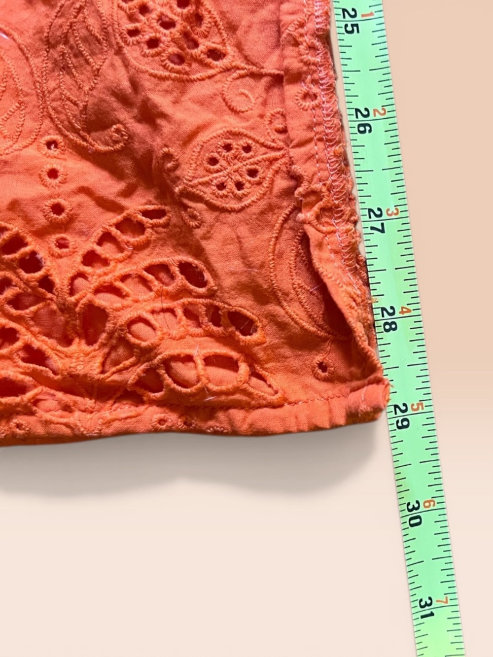 Alden Adair Orange Eyelet Wide Leg Beach Resort Pants Coverup Boho Size S - Picture 10 of 10